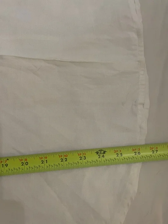 Talbots VTG 90s 100% Irish Linen White Button Down Shirt Womens 14 Utility Pocke - Picture 9 of 11